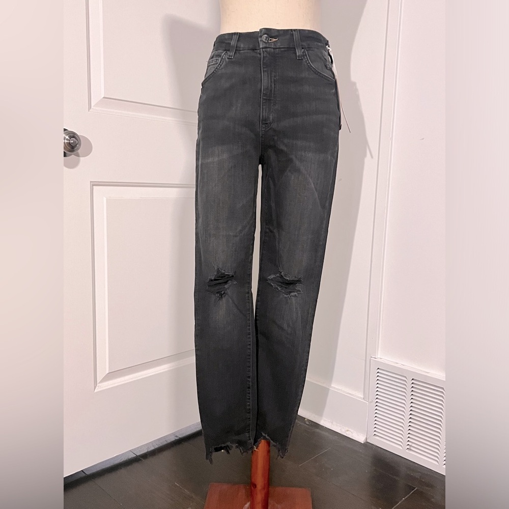 Soft Stretch Distressed Black Denim from H&M - Size 30 US 10